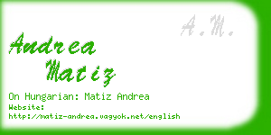 andrea matiz business card